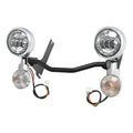 4.5" LED Spot Passing Lights Turn Signals Bar Fit For Harley Touring 2014-2024
