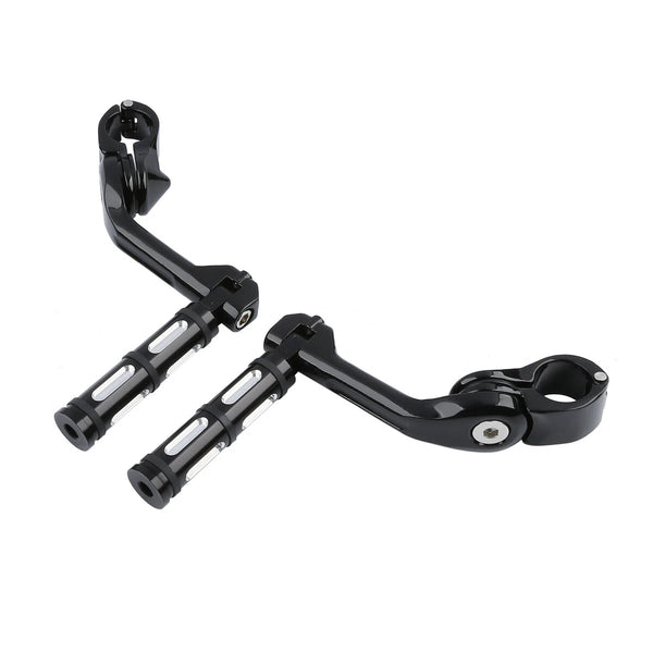 1-1/4'' Highway Footpegs Long Angled Peg Mount Fit For Harley Road Street Glide
