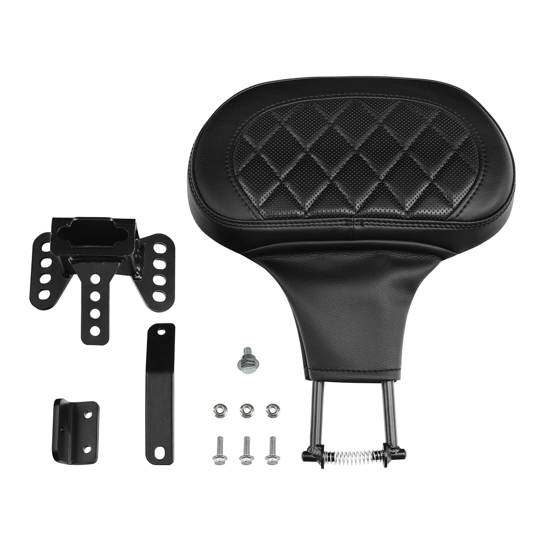 Black Front Driver Backrest Mount Bracket Fit For Harley Street Road Glide King