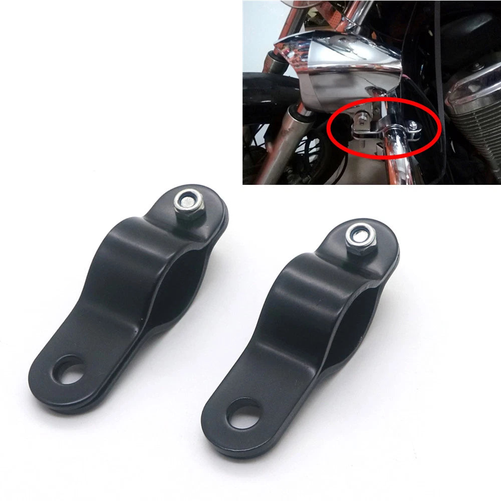 Motorcycle Turn Signal Fog Light Mount Bracket Clamp To Roll Cage Guard Bar Tube