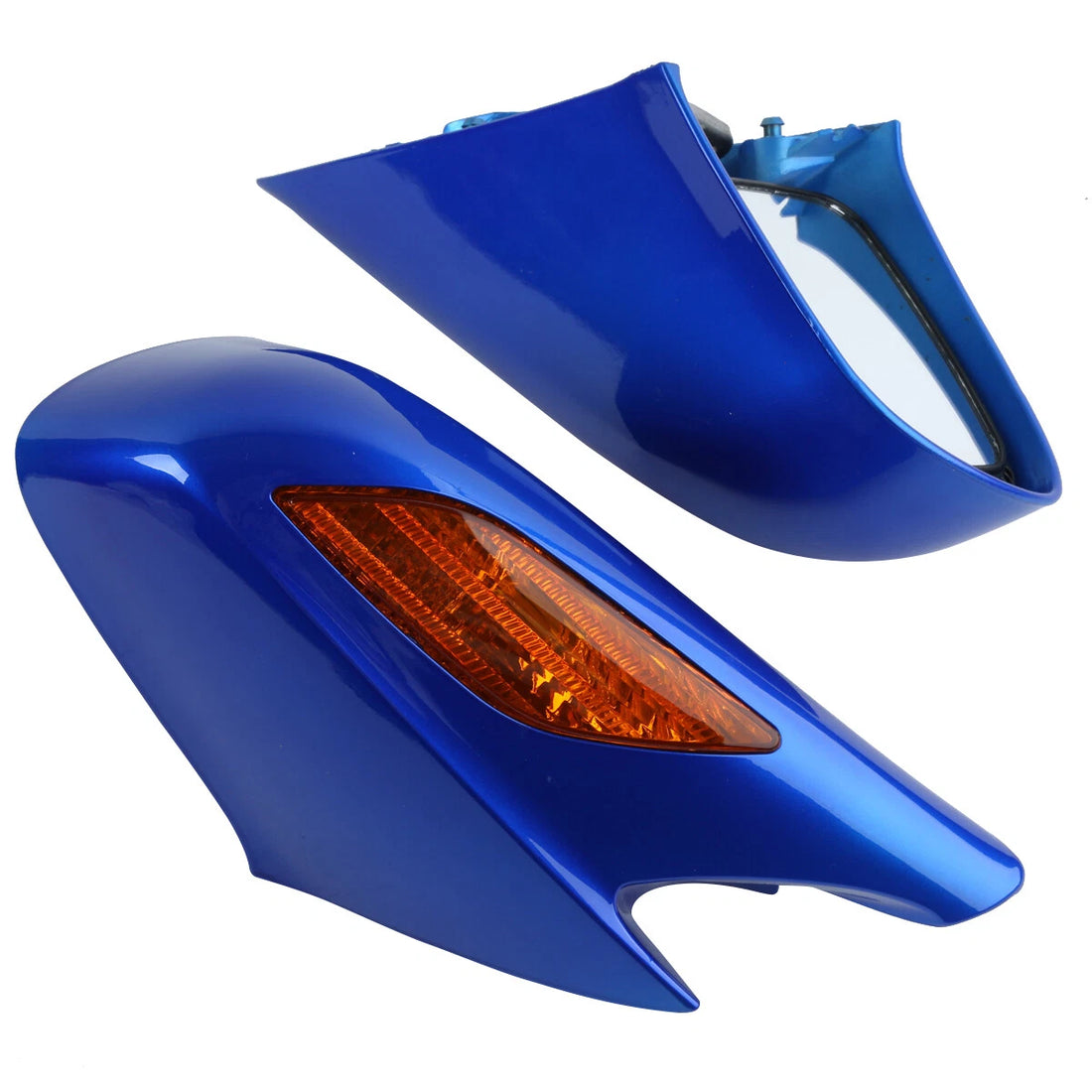 Blue Rear View Mirrors Turn Signals Fit For Honda ST1300 2002-2011 2003 2004 05