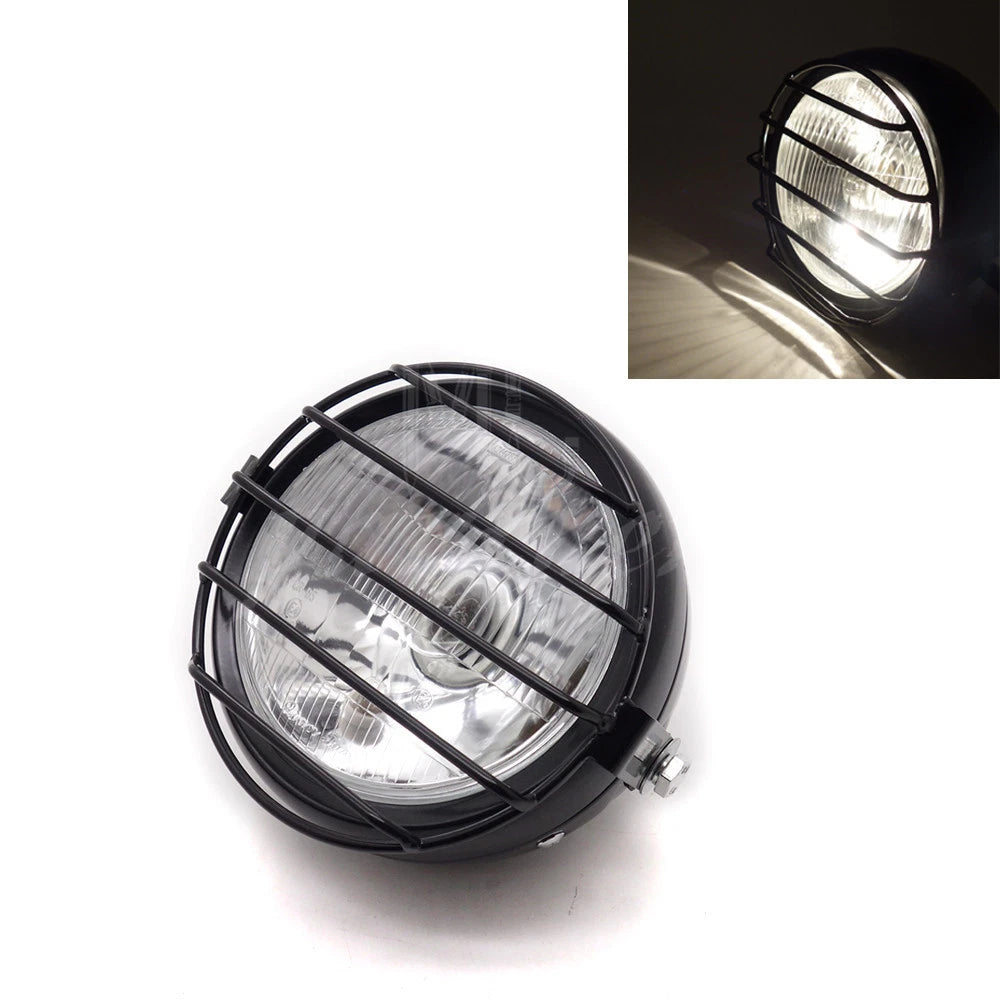 Motorcycle Metal Grill Retro Headlight Side Mount Cover For Honda CG125 Custom
