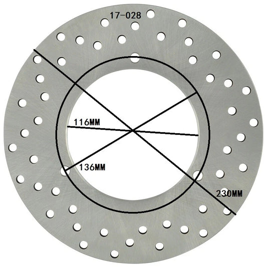 230mm Rear Brake Disc For Yamaha YP250 Majesty 250 00-07 Jupiter 125 250 02-06