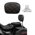 Black+Orange Passenger Sissy Bar Backrest Fit For Harley Touring Electra Glide