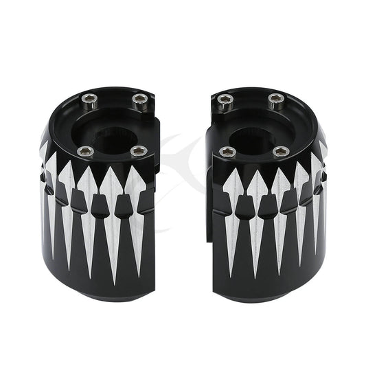 Black Lower Fork Slider Covers Fit For Harley Touring Road Street Glide 1984-13