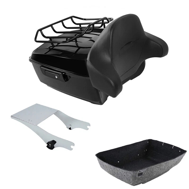 King Trunk Backrest Mount Rack Fit For Harley Touring Flht 97-2008