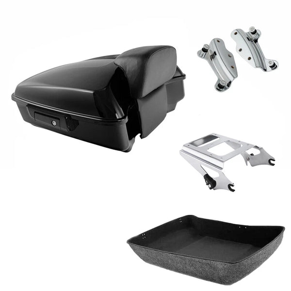 Chopped Trunk Backrest Rack Docking Hardware Fit For Harley Touring 2009-13