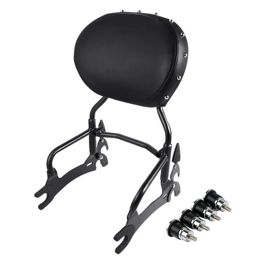 Black 12" Backrest Sissy Bar w/ Mount Spools Fit For Indian Classic 2014-2018 US