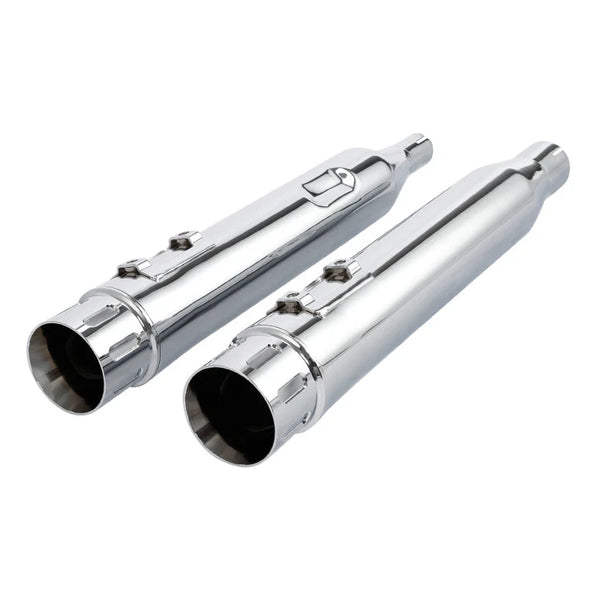 4" Megaphone Slip-on Muffler Exhaust Pipes Fit For Harley Electra Glide 2017-23