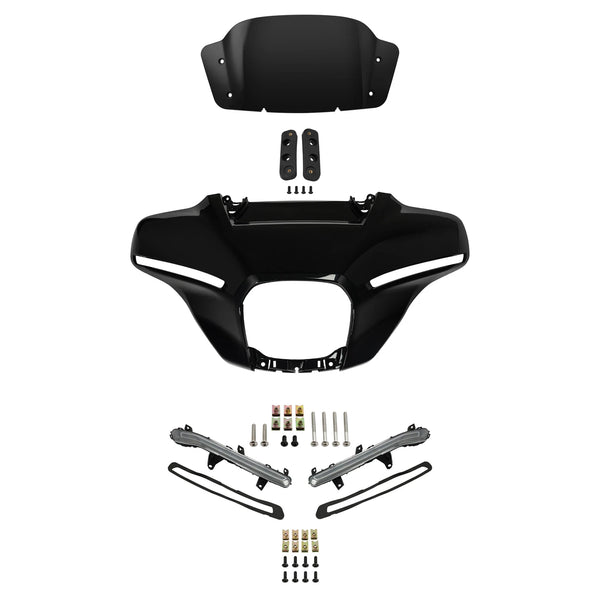 Black Outer Fairing Windshield Lights Fit For Harley Cvo Street Glide 2023-2025