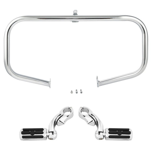 Highway Engine Guard Crash Bar Foot Pegs Fit For Harley Electra Road Glide 09-24