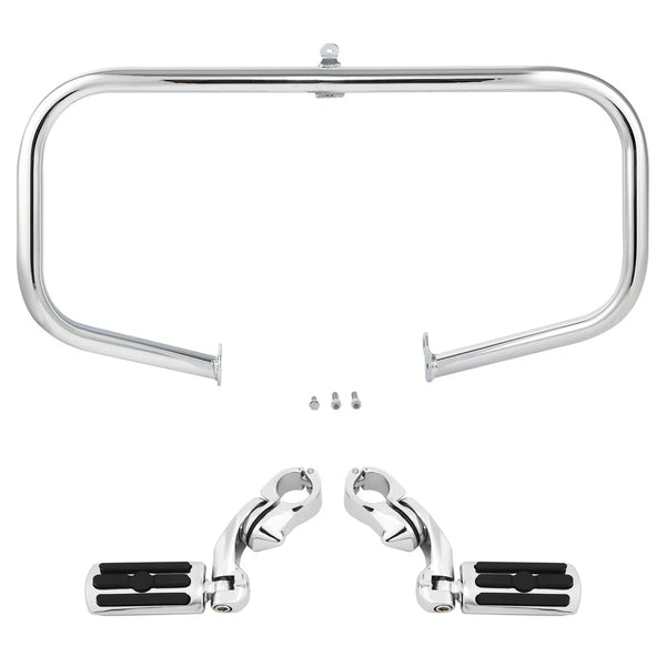 Highway Engine Guard Crash Bar Foot Pegs Fit For Harley Electra Road Glide 09-24