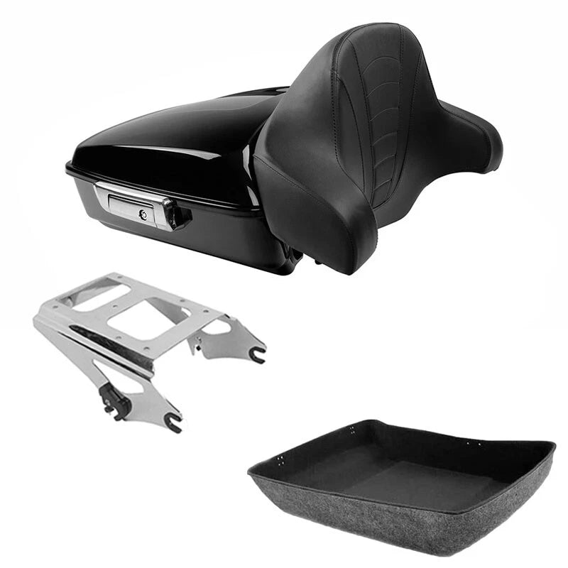 Chopped Trunk Backrest Mount Fit For Harley Touring Street Glide 2009-13