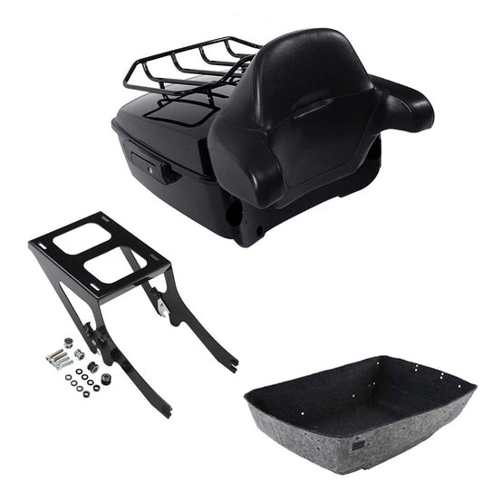 King Trunk Pad Backrest Rack Mount Fit For Harley Heritage Classic Flhcs 18-2026