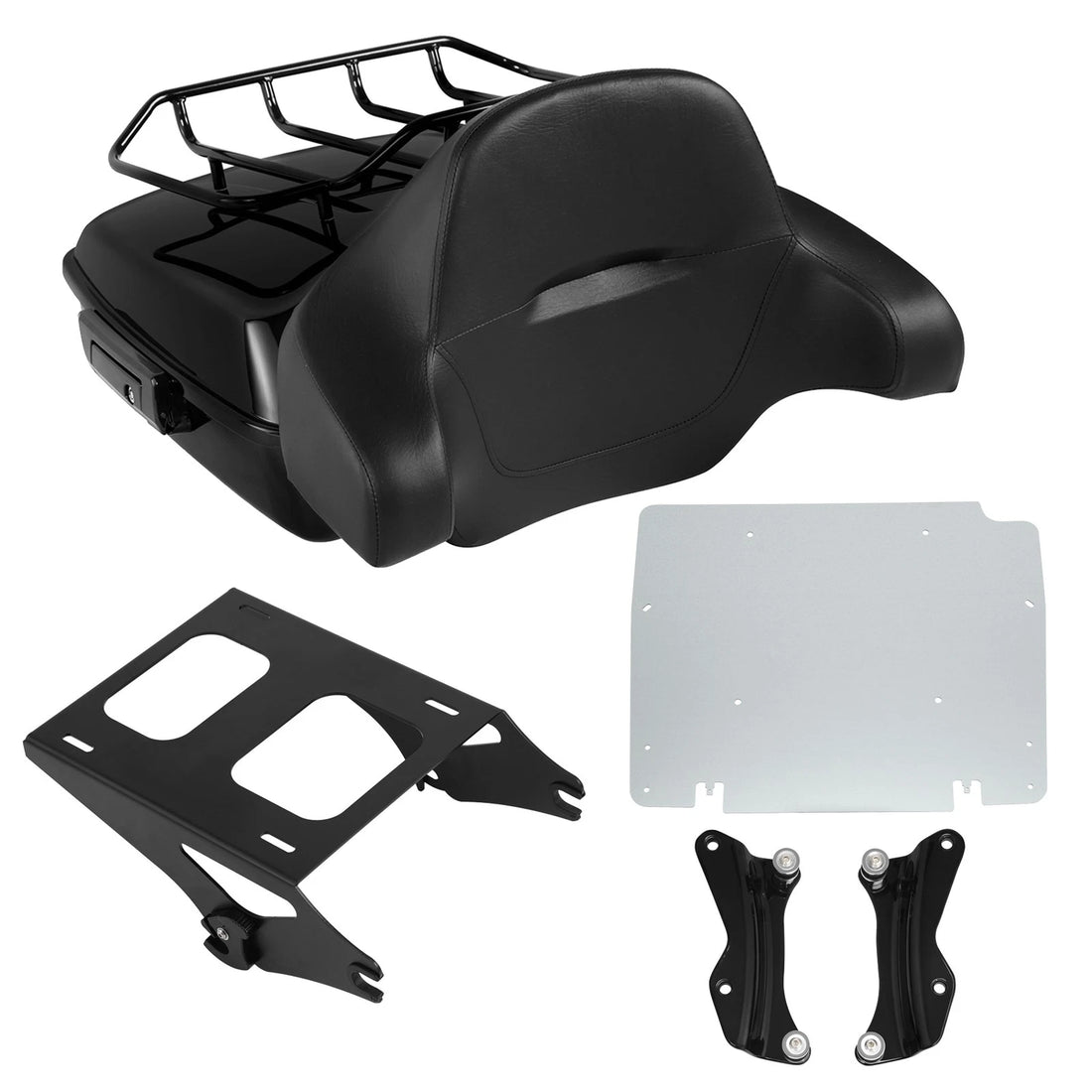 Chopped Trunk W/Pad Plate Mount Rack Docking Kit Fit For Harley Touring 2014-Up