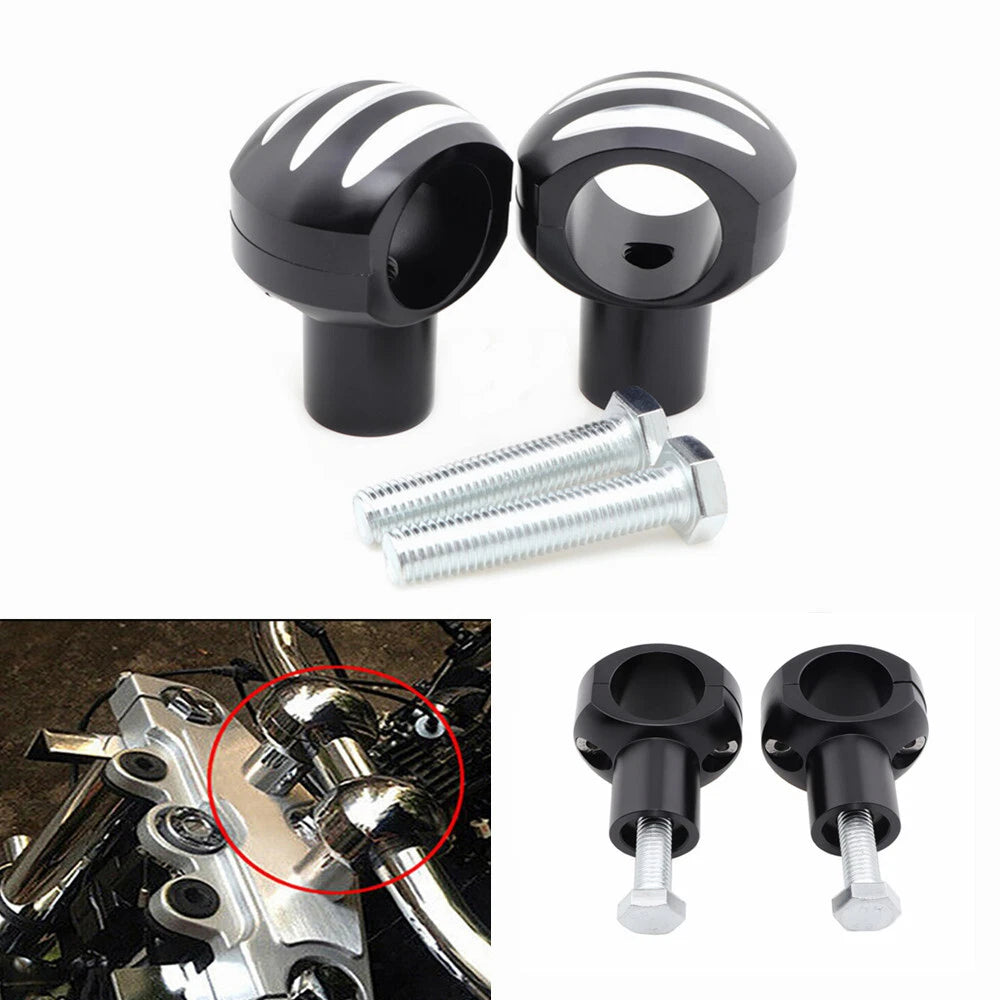 32mm Aluminum Handlebar Riser Bars Mount Clamp For Harley Sportster 883 1200