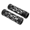 2X Motorcycle 1" 25mm Black Hollow-Out Aluminum Handlebar Hand Grips For Harley