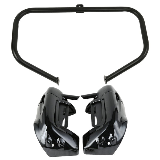 Lower Vented Leg Fairing & Engine Crash Bar Fit For Harley Road Glide 1997-2008