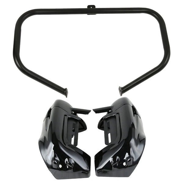 Lower Vented Leg Fairing & Engine Crash Bar Fit For Harley Road Glide 1997-2008
