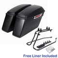 Hard Saddlebags W/ Conversion Brackets Fit For Harley Softail Heritage 1984-2017
