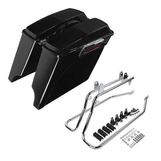 5" Stretched Saddlebags 6x9" Speaker Lid Bracket Fit For Harley Fatboy 1984-2017