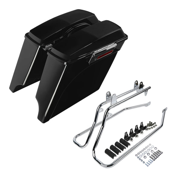 5" Stretched Saddlebags 6x9" Speaker Lid Bracket Fit For Harley Fatboy 1984-2017