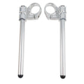 46mm Handle Bar Clip On Fit For Kawasaki Ninja ZX6R 600CC ZX9R 1998-2002 Silver