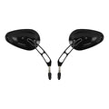 2X Black M8 Teardrop Rear View Side Mirror Fit For Harley Davidson Softail Slim