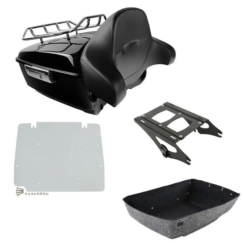 King Trunk Pad Mount Rack Plate Fit For Harley Touring Street Road Glide 14-2026