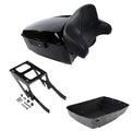 Black King Trunk Backrest Mount Rack Fit For Harley Heritage Classic Flhcs 18-26