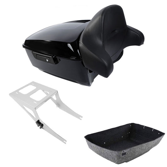 King Trunk Backrest Mounting Rack Fit For Harley Fat Boy 2008-2017