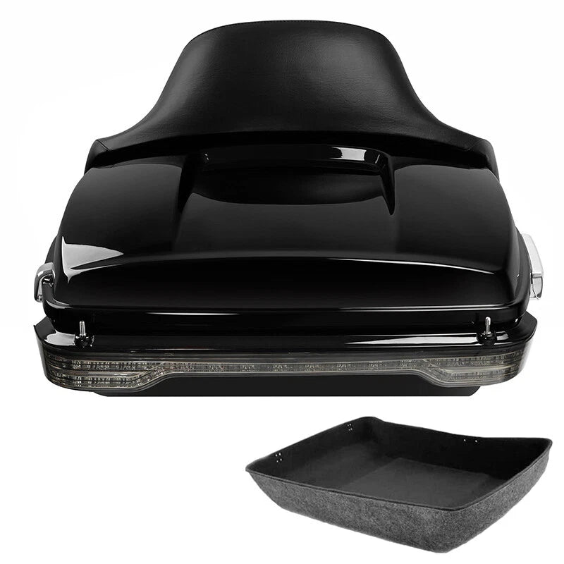Chopped Trunk Luggage Backrest LED Light Fits For Harley Street Road Glide 14-26