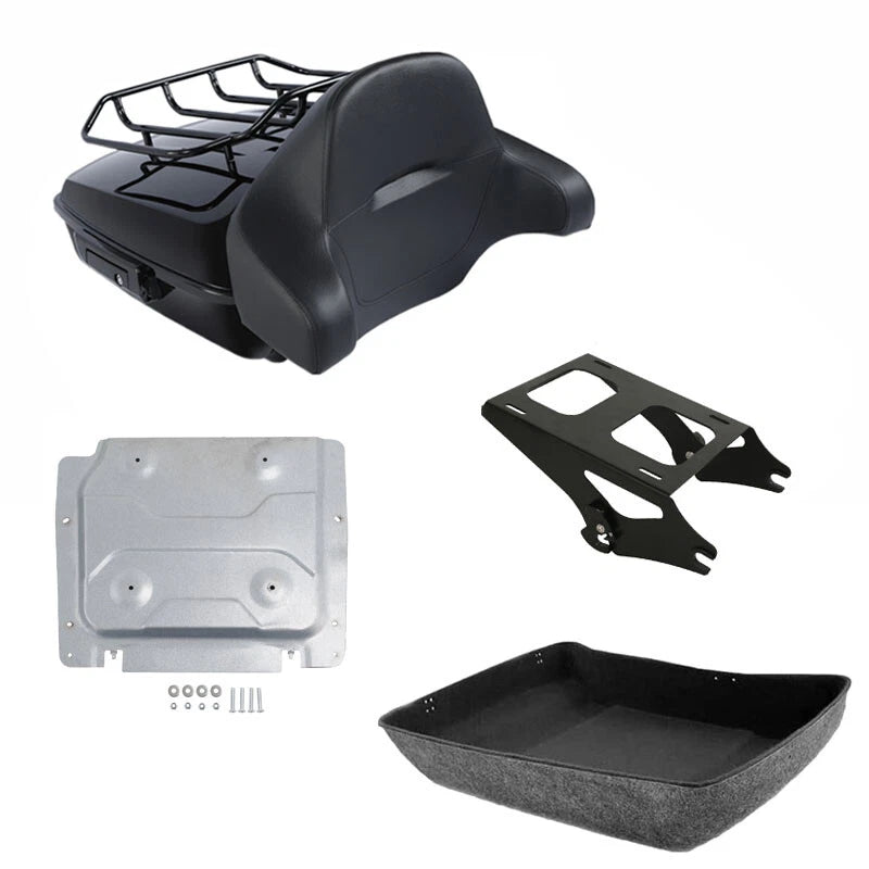 Chopped Trunk Backrest Mount Plate Fit For Harley Street Road Glide 2014-2026 25