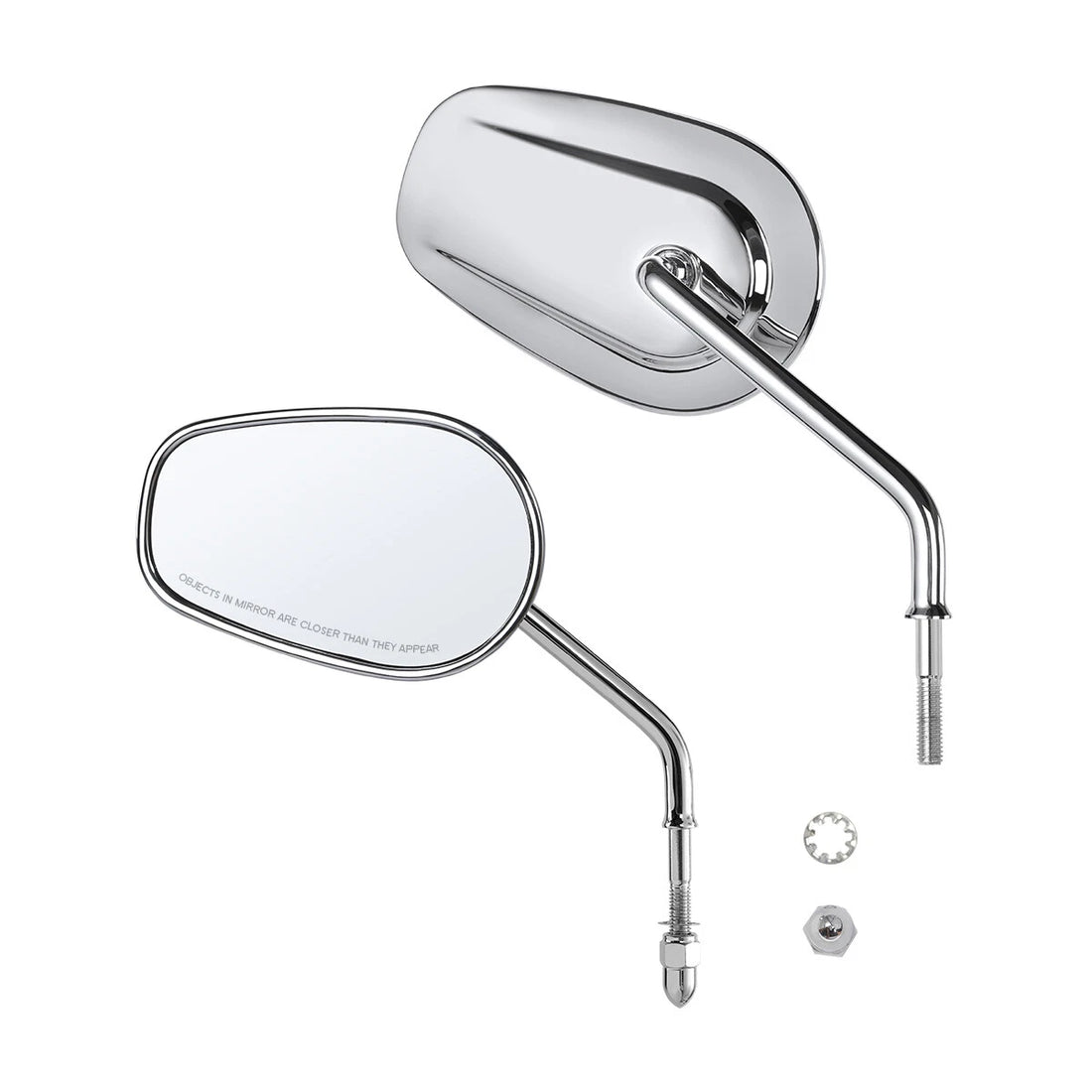Chrome Rear View Mirrors Fit For Harley Sportster XL 883 1200 Street Road Glide