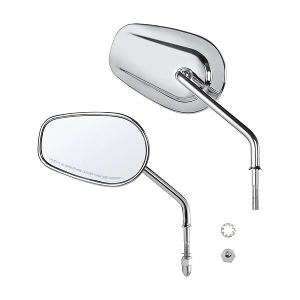 Chrome Rear View Mirrors Fit For Harley Sportster XL 883 1200 Street Road Glide
