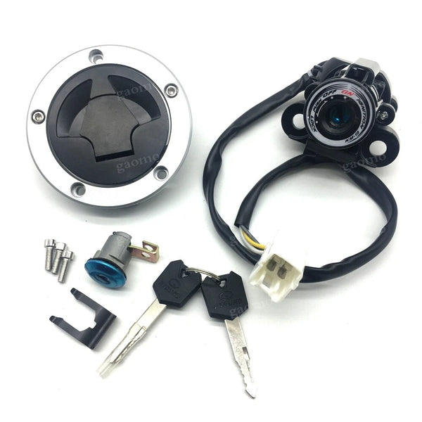 Fuel Gas Cap Ignition Switch Seat Lock Set For Kawasaki Ninja ZX6R/636 2013-2018