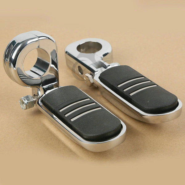 Pegstreamliner Foot Pegs Rest Mount For 1-1/4" 1.25" Highway Engine Guard Bars