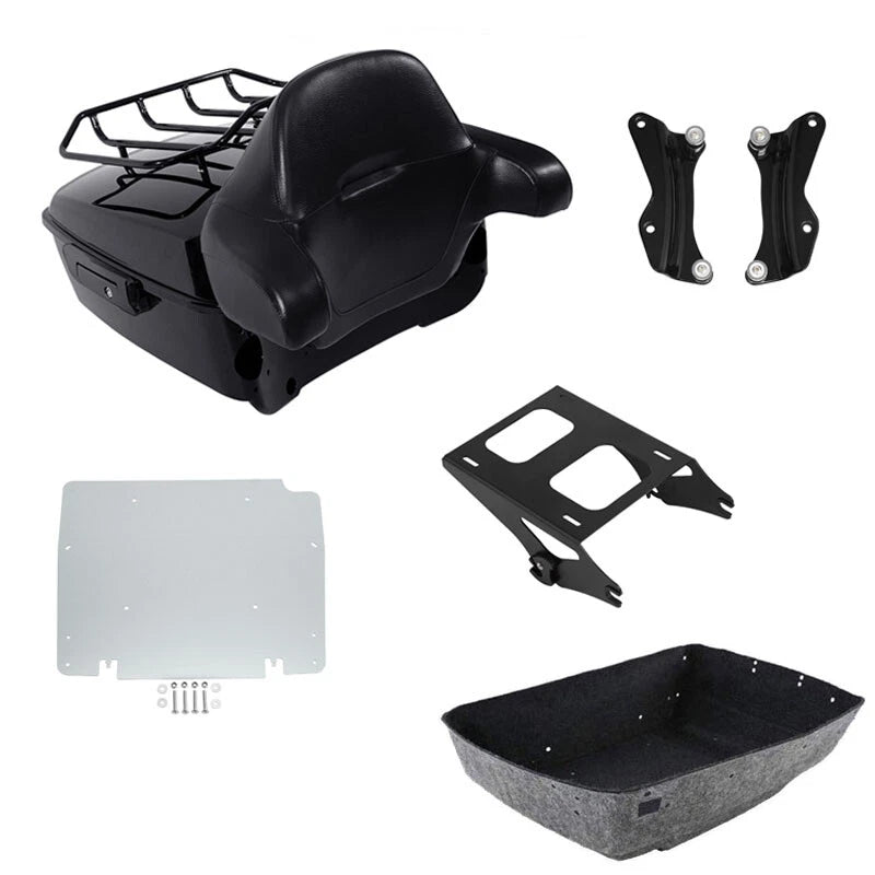 King Trunk Pad Mount Rack Docking Base Plate Fit For Harley Touring Flht 2014-26