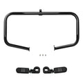 Vivid Black Highway Engine Guard Crash Bar Footpegs Fit For Harley Touring 09-24