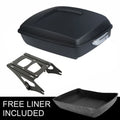 Black Chopped Trunk Luggage Mount Rack Fit For Harley Touring Road King 14-2026