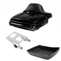Chopped Trunk Backrest LED Light Mount Fit For Harley Road King Glide 2014-2026