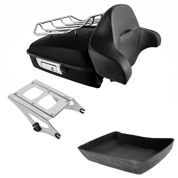Chopped Trunk Backrest Top Rail Mount Fit For Harley Touring Road Glide 14-2026