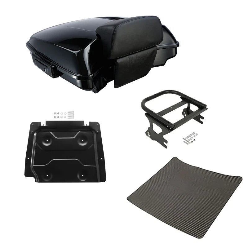 Razor Trunk Backrest Mount Rack Plate Fits For Harley Road King Glide 97-08