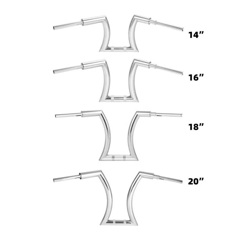 14/16/18/20'' Rise 2'' Ape Hanger Bar Handlebar Fit For Harley Sportster Chrome