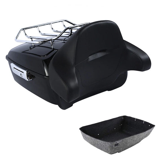 King Trunk Luggage Rack Backrest Fit For Harley Road Glide Touring 2009-13