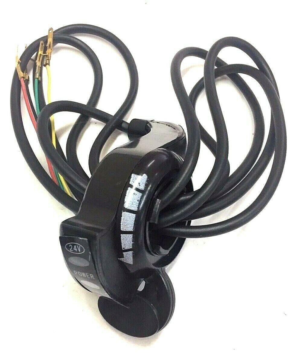 24V Acelerador DE Pulgar Luz LED 4 Cables Scooter Bicicleta DE Bolsillo