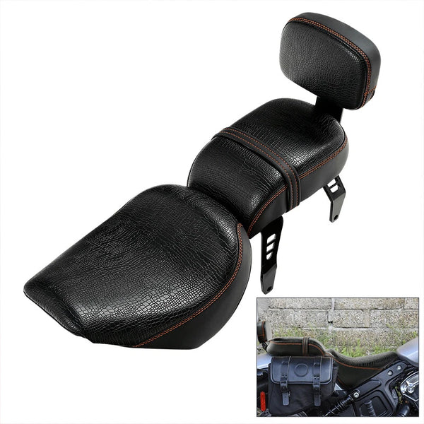 Driver Passenger Seat Rear Seat Backrest Sissy Bar Fit For Indian Scout Bobber