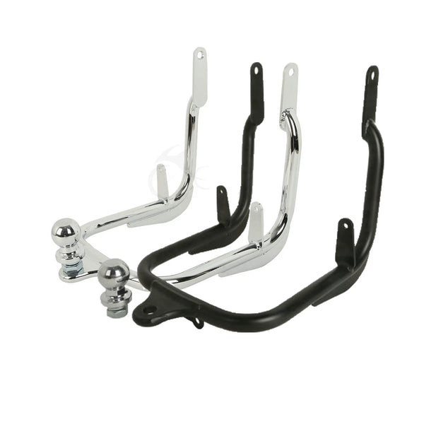 Black/Chrome Trailer Hitch Tow Fit For Harley Street Glide Road King 2009-2013
