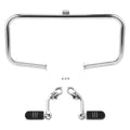 Chrome Engine Guard Highway Bar & Foot Pegs Footpeg Fit For Harley Touring 97-08