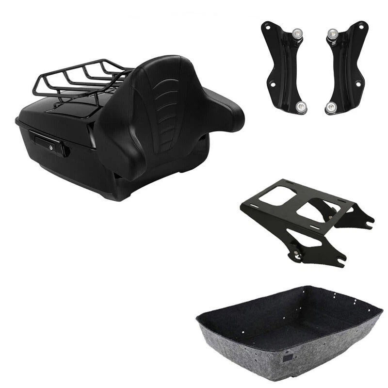 King Trunk Backrest Mount Rack Docking Kit Fit For Harley Cvo Road Glide 14-2026